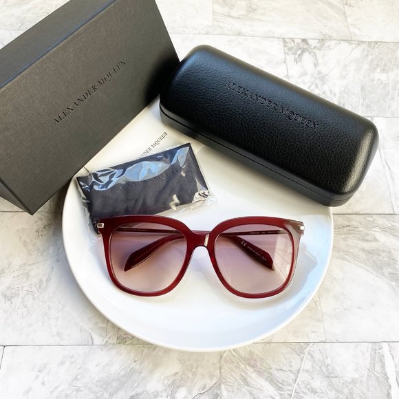 NEW Alexander McQueen Core 55mm Square Sunglasses - Picture 3 of 10